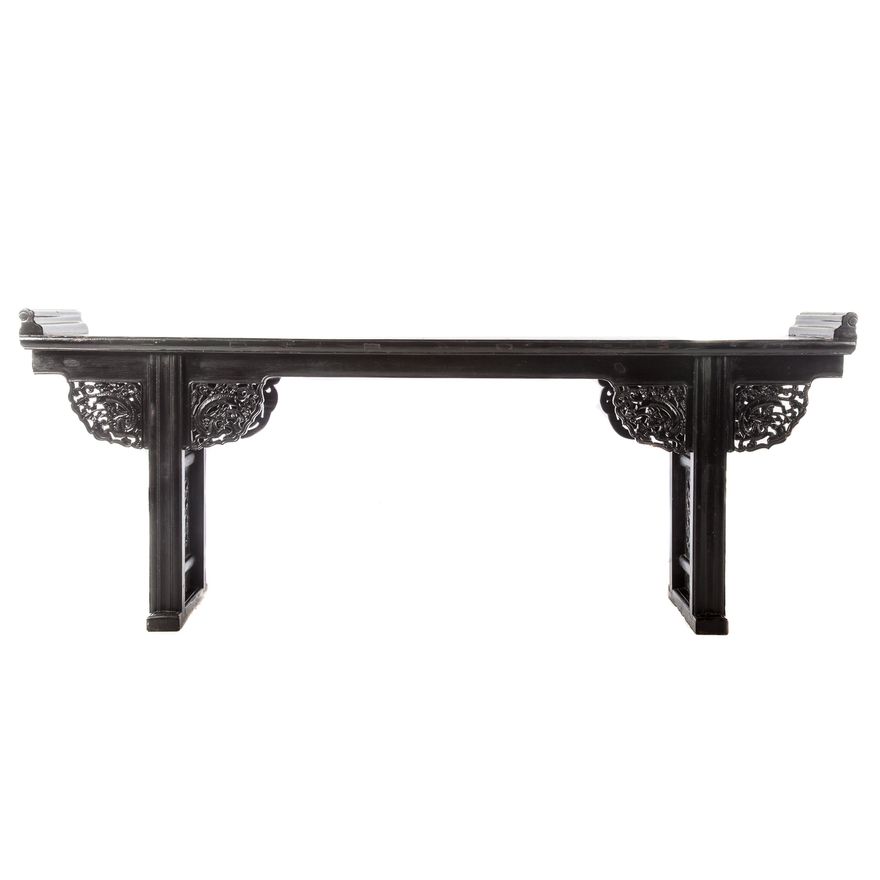 Chinese Black Lacquer Altar Table