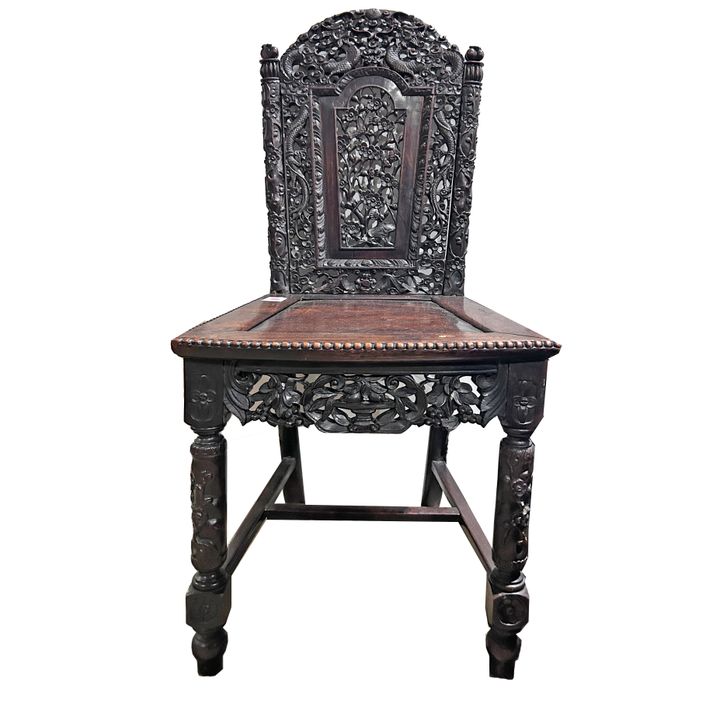 Chinese export hardwood side chair