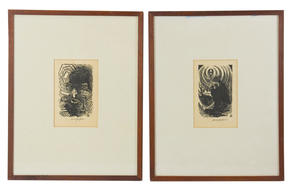 Howard Besnia, Two Woodblock Prints | Kaminski Auctions