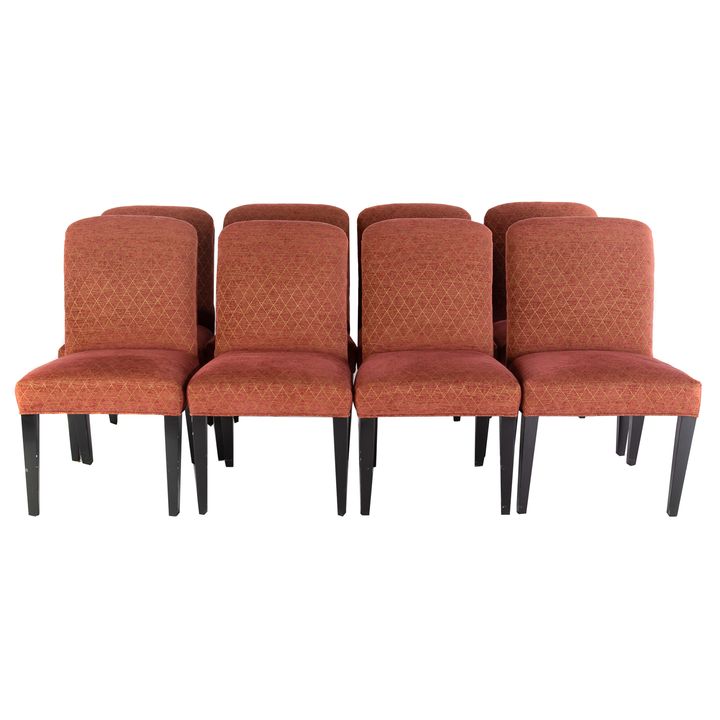 Eight Contemporary Upholstered Dining Chairs