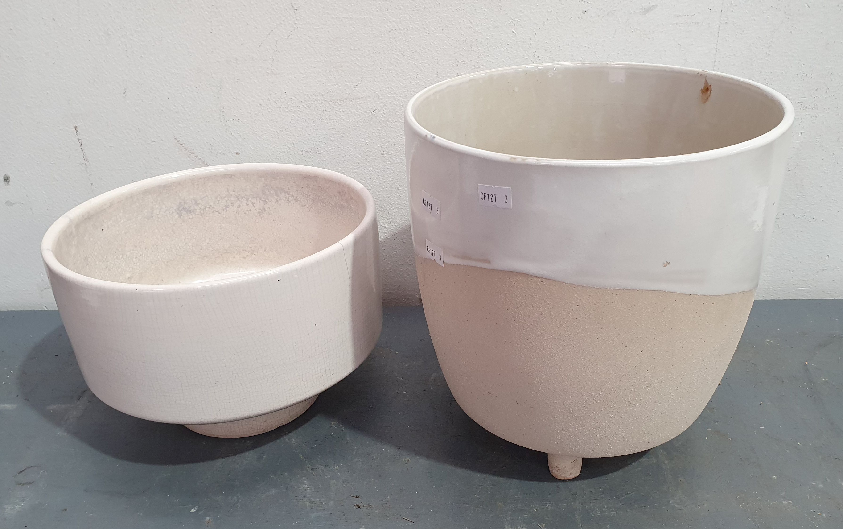 1121 · TWO VARIOUS GLAZED POTS