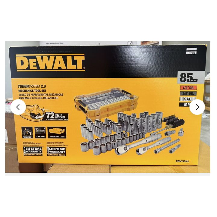 DeWalt 85pc 38/12Dr. Socket Set (SAE/MM) 1 Each