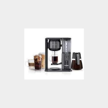 Ninja Specialty Coffee Maker with Fold-Away Frother and Glass Carafe Black