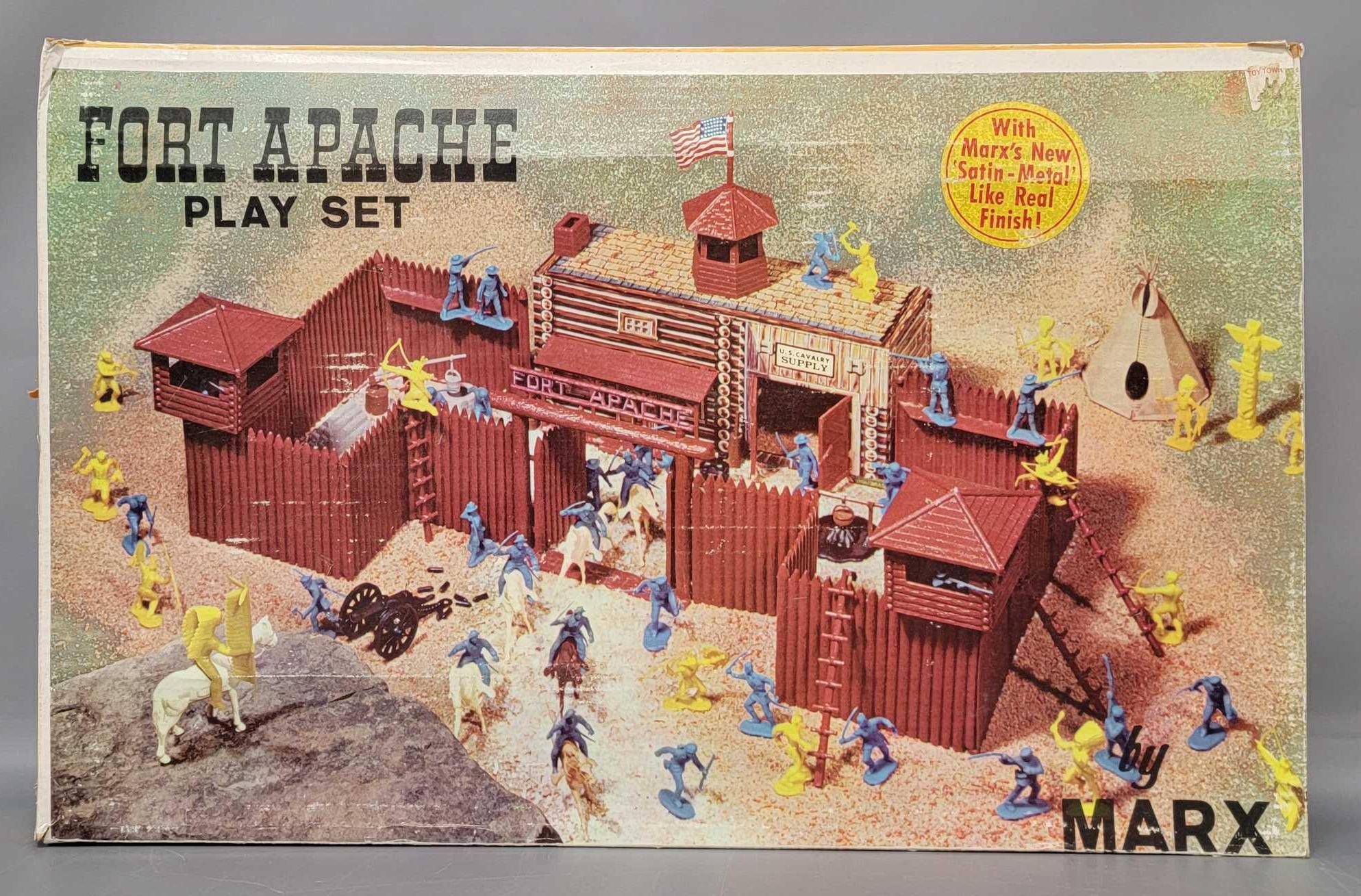 Marx 3681 Fort Apache Play Set in original box | Toys Trains and 