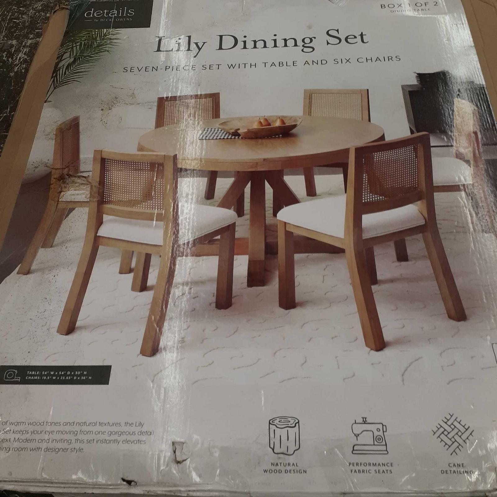details by Becki Owens 7-Piece Lily Dining Set with Table and Chairs -  Sam's Club