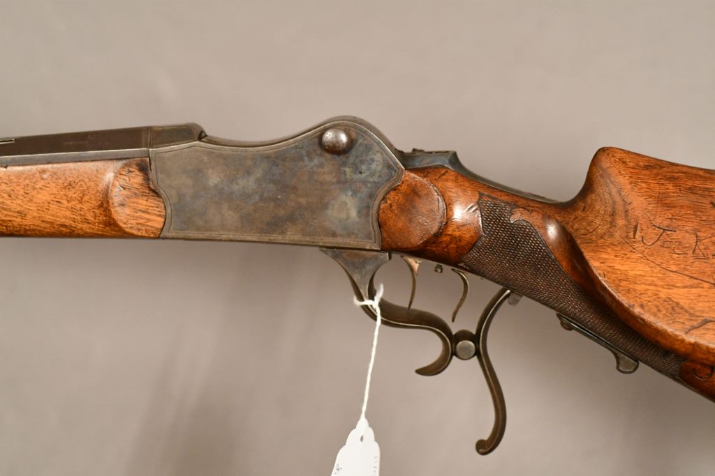 A. Griener Schuetzen, 8.15x46R cal. dropping block target rifle, Blue ...