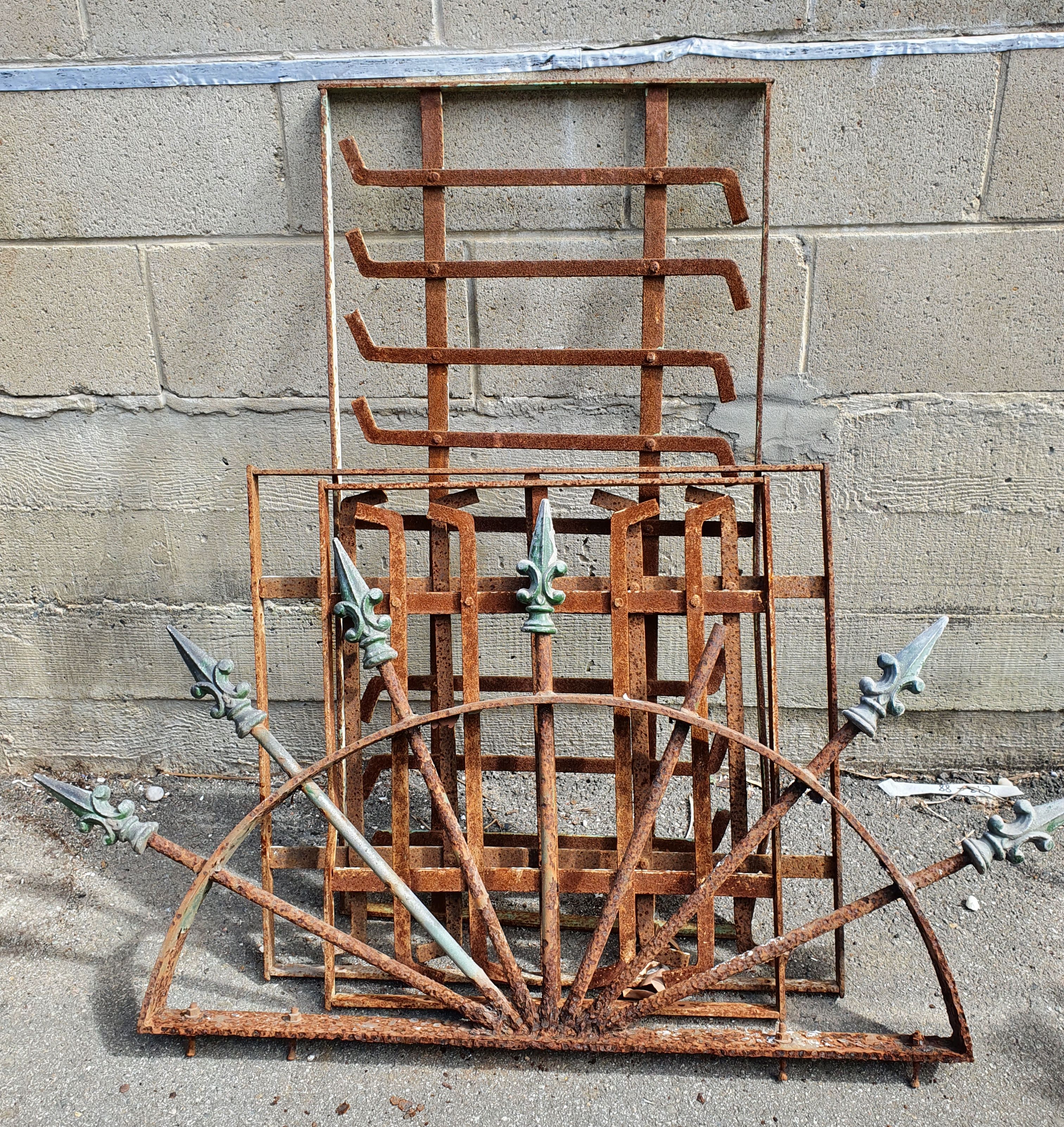 Four Various Wrought Iron Panels