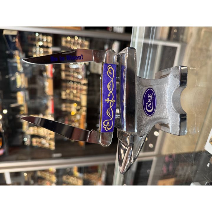 10639 - Case XX 2025 Easter Ultra Violet Smooth Bone Easter Muskrat, Stainless Steel Blade