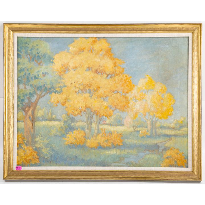 American School. Autumnal Landscape, oil