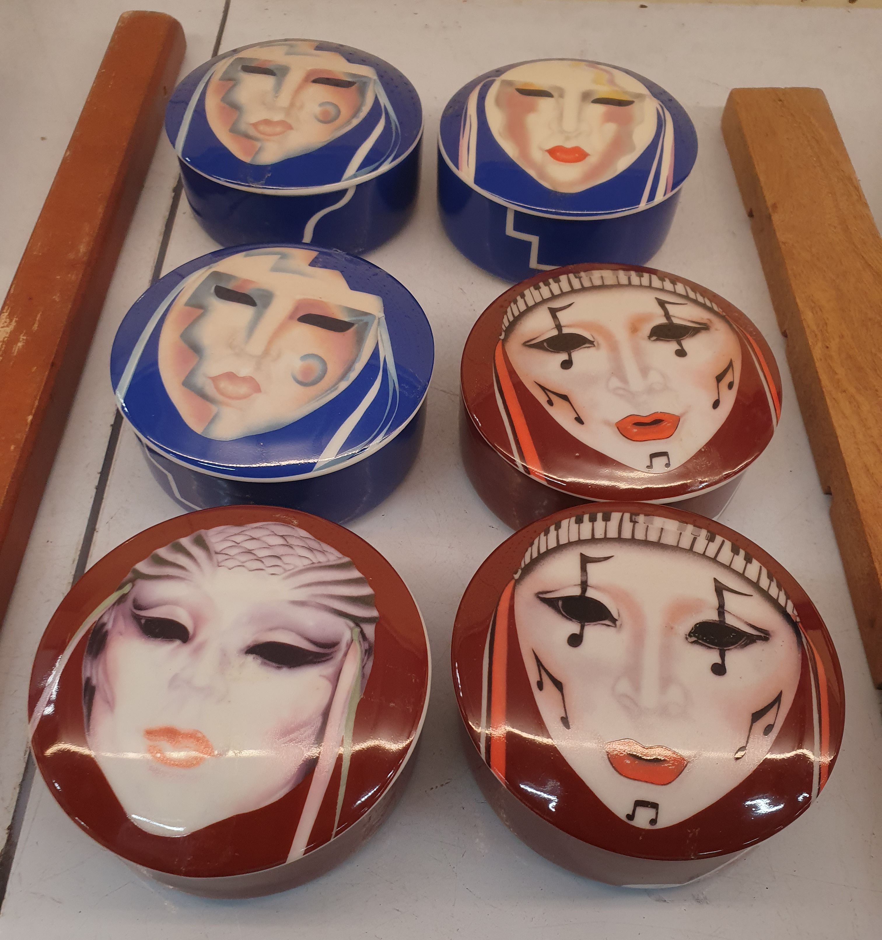 Four Japanese Porcelain Trinket Boxes