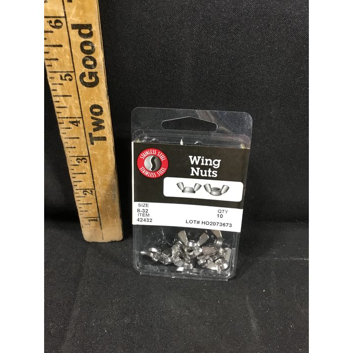 Stainless Steel Wing Nuts Qty 10 Size 8-32