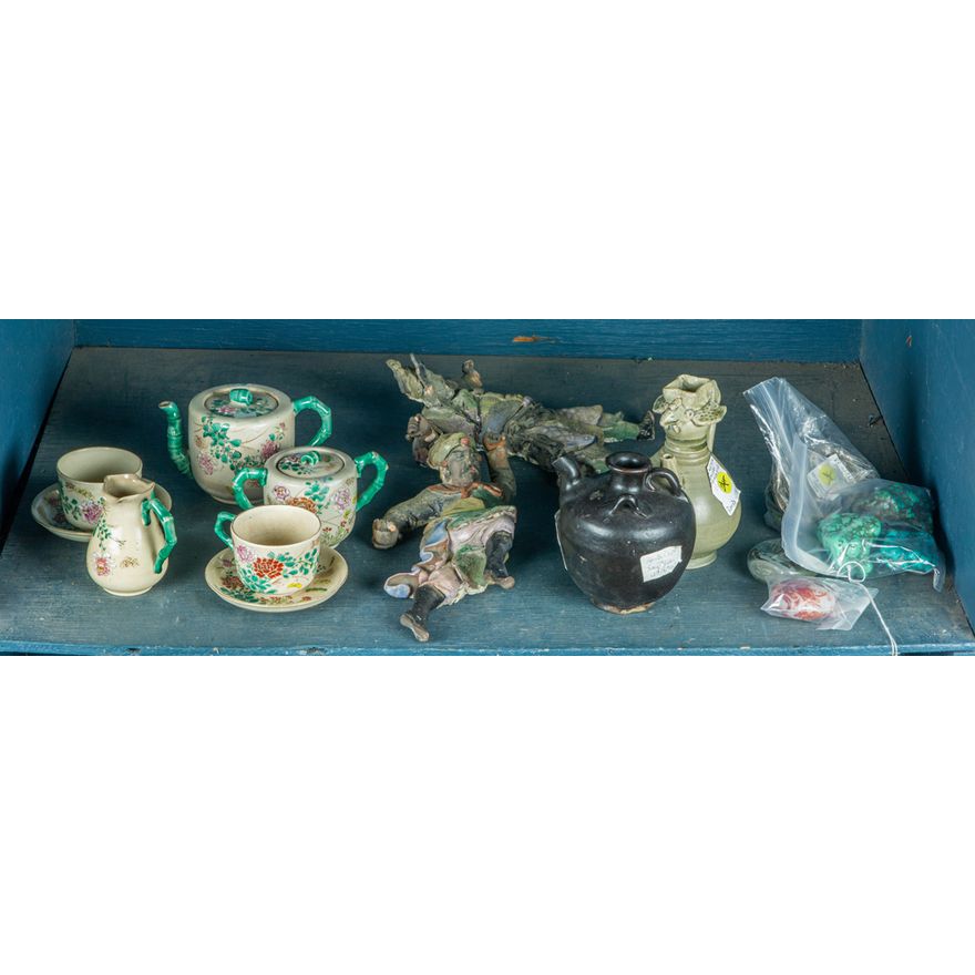 One bin including Asian decorative art