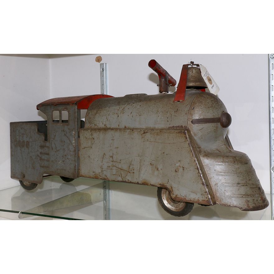 Vintage metal child's "ride on" train car
