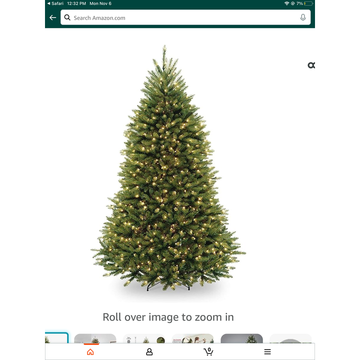 6.5 ft, Pre Lit Christmas Tree Clear