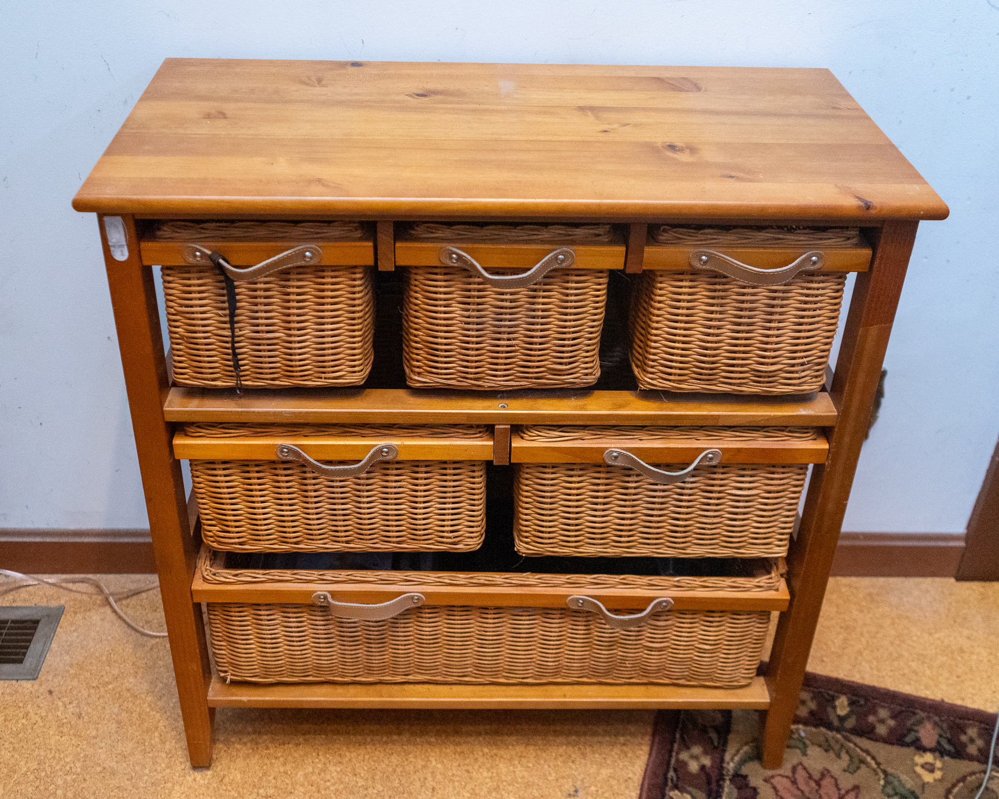 Wicker and Wood Storage Chest | Harritt Group, Inc
