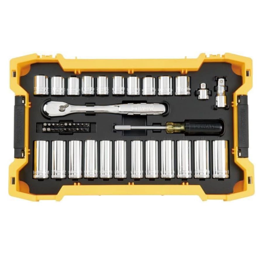 DeWalt 85pc 3/8 & 1/2 Dr. Socket Set (SAE/MM) 1 Each