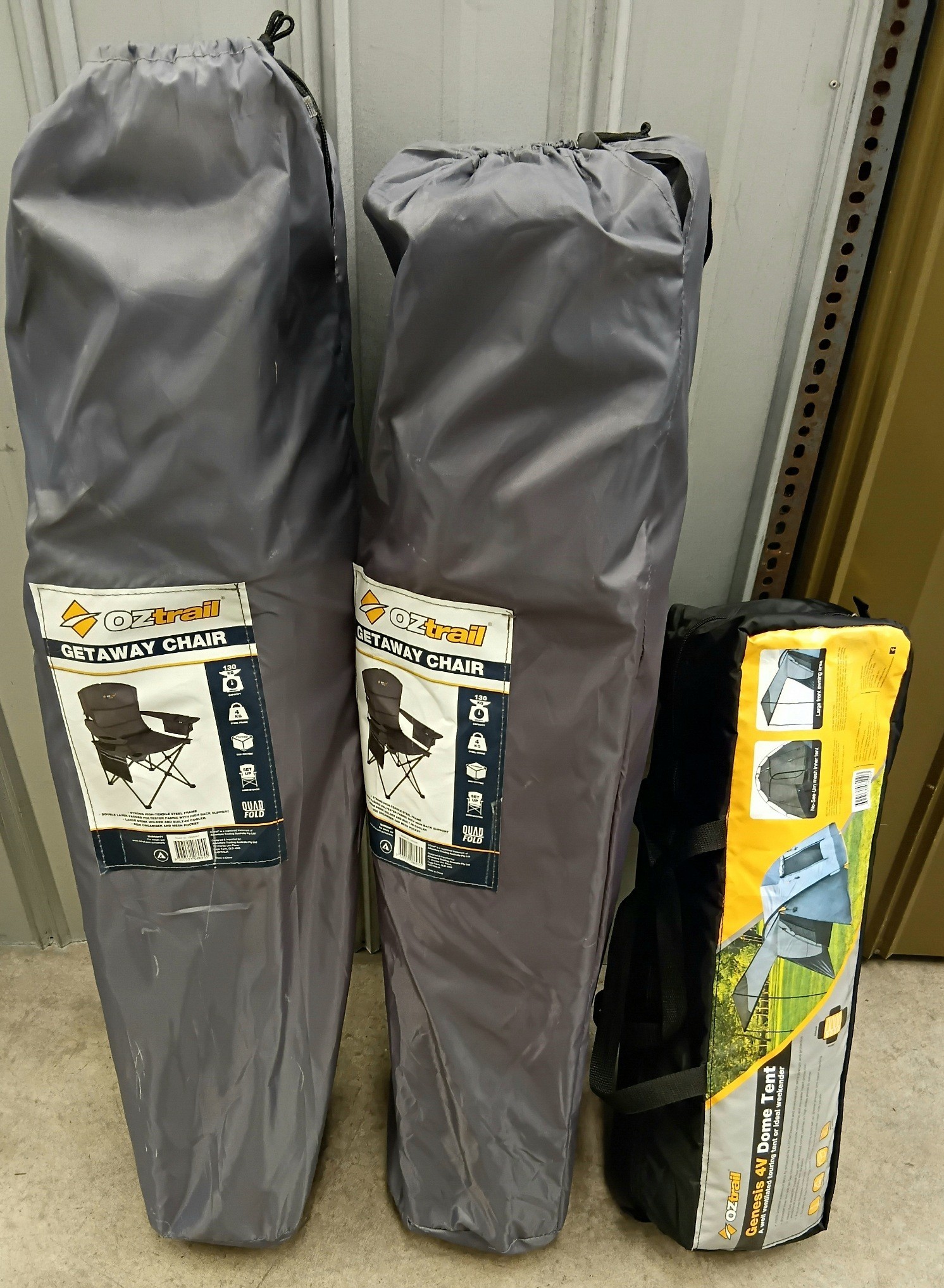 Two Oztrail Getaway Chairs