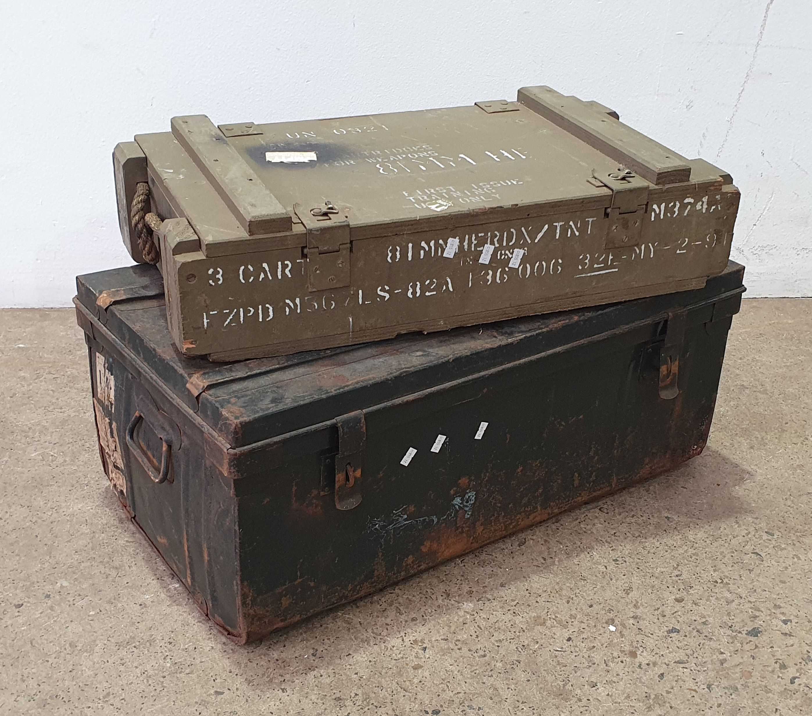 1292 · TWO VARIOUS AMMO BOXES