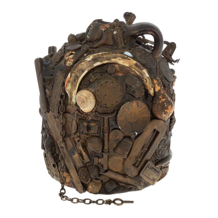 Folk Art Assemblage Memory Jug