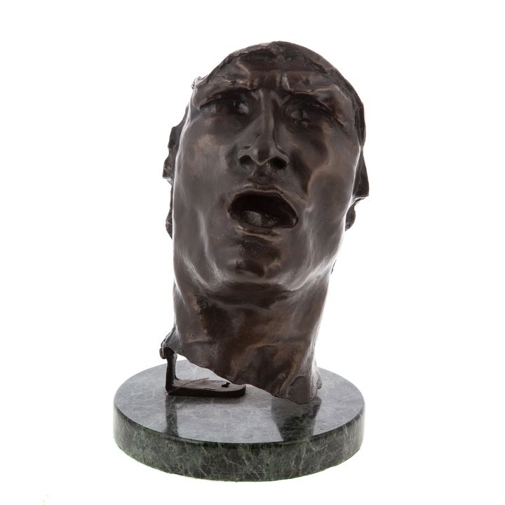 Alexis Rudier. "Mask of Sorrow," bronze