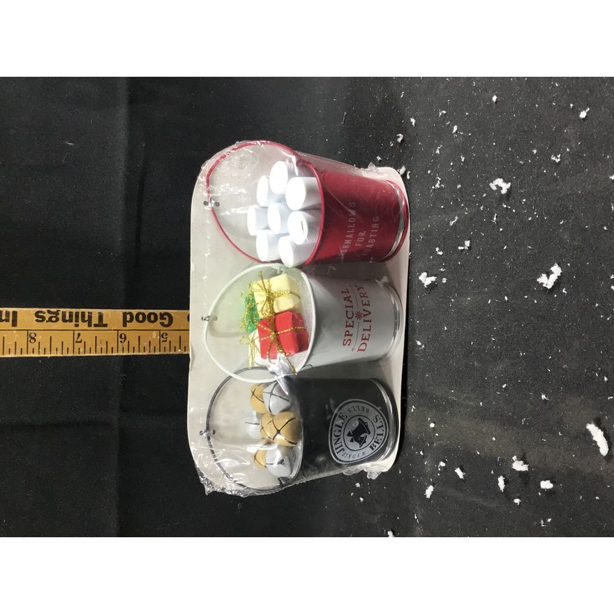 3 Count Holiday Tin Collectibles