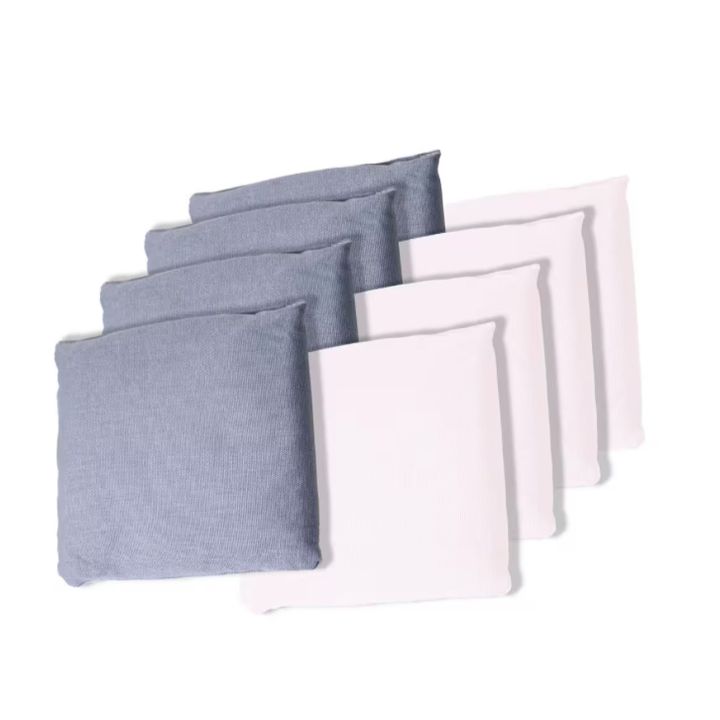 Hey Play! Regulation Sized Cornhole Bag Set- 8pk Grey/White