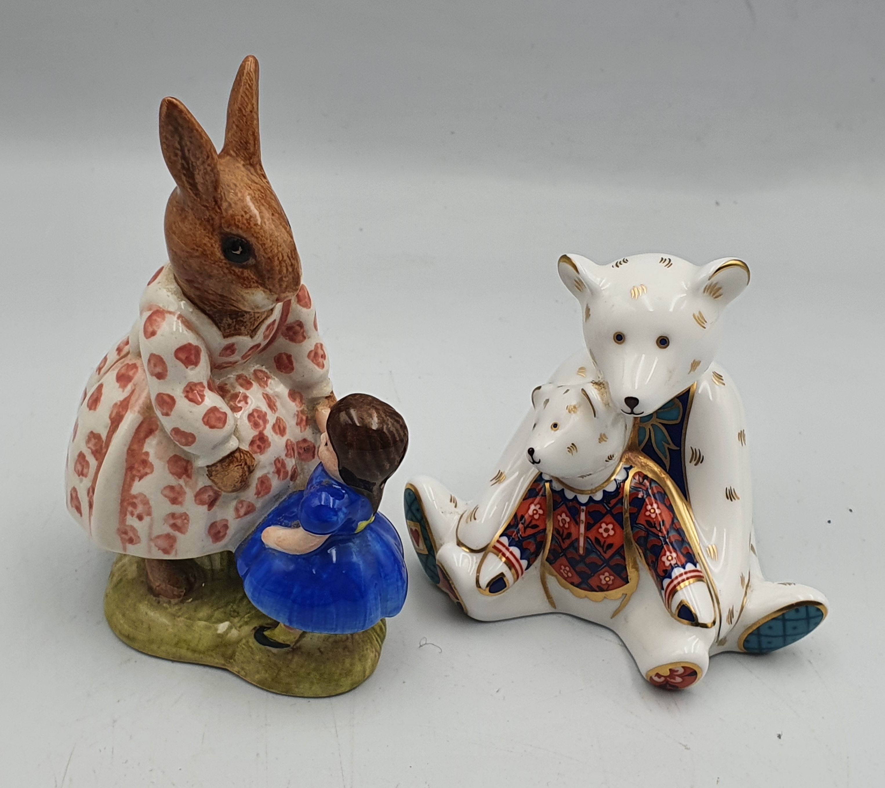 288 · A ROYAL CROWN DERBY 'TEDDY BEAR' FIGURE GROUP AND A BUNNYKINS FIGURE GROUP