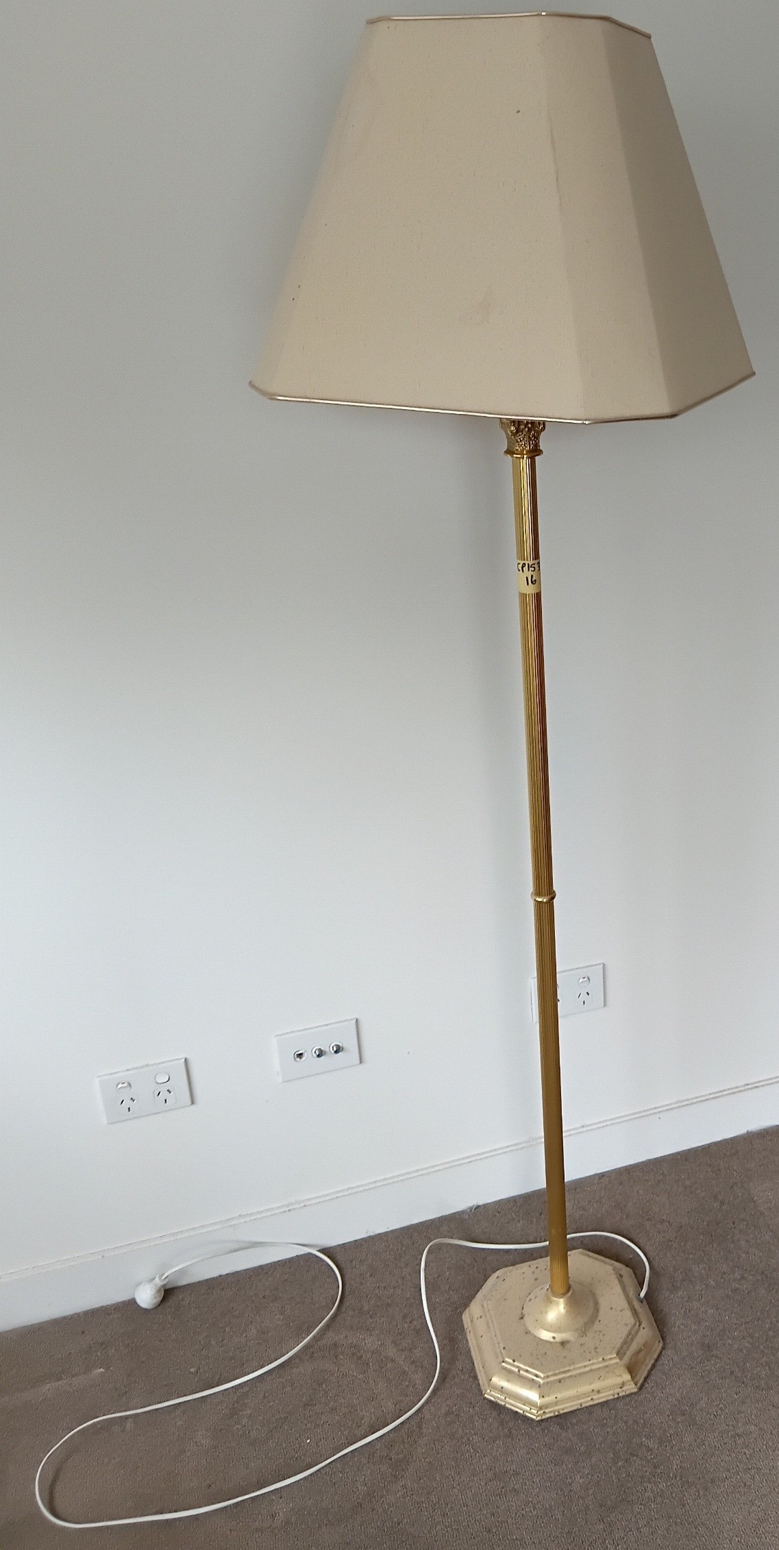 A Brass Column Electric Lamp