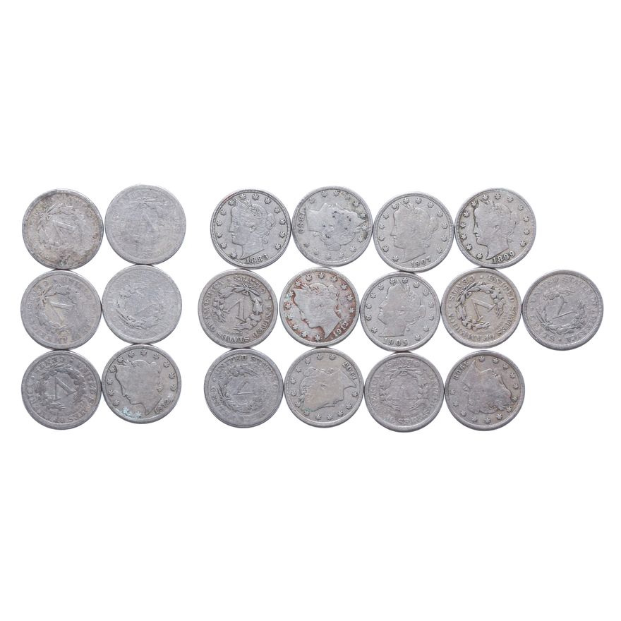 Group of Better Date V Nickels