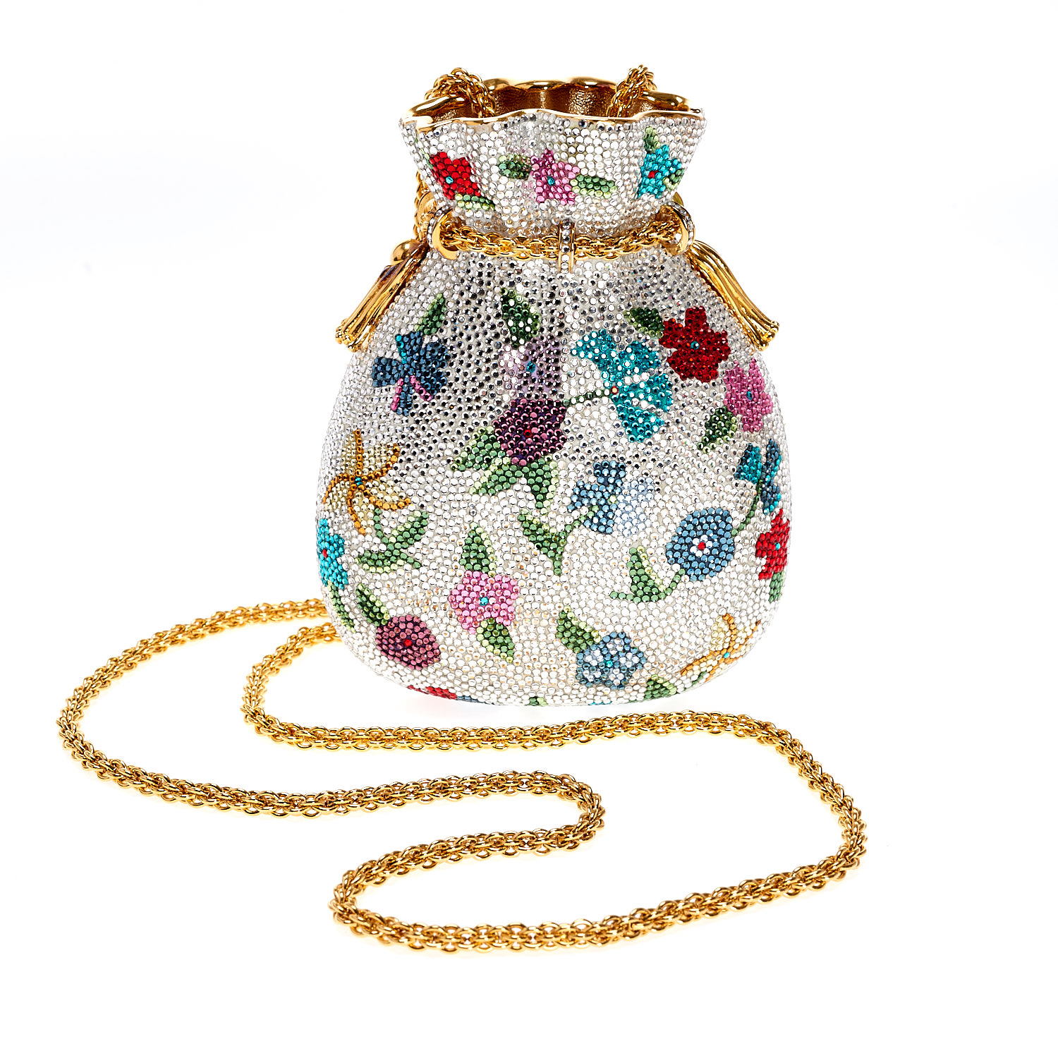 Sold at Auction: Judith Leiber Sterling Silver, Gem Stones Handbag