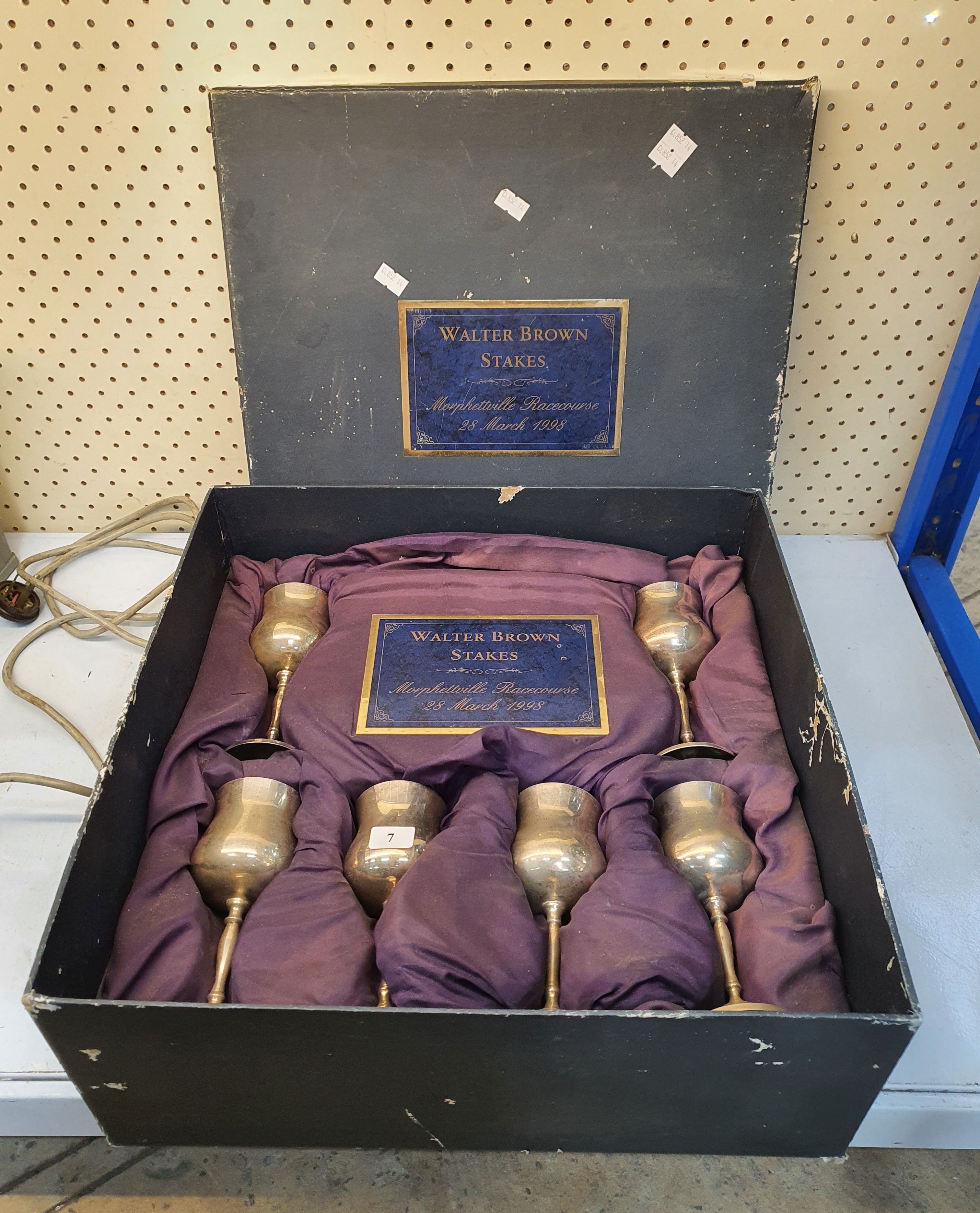 7 · A WALTER BROWN STAKES PRESENTATION GOBLET SET