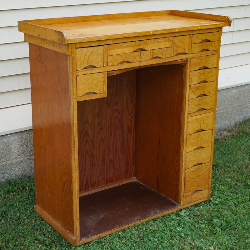 Vintage Oak Watchmakers Bench Harritt Group Inc