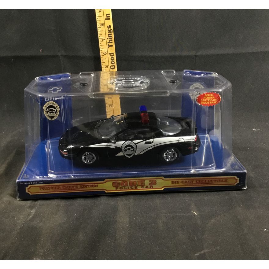Premier Chiefs Edition Code 3 Police Car, Die-Cast Collectible, Chevorlet Camaro