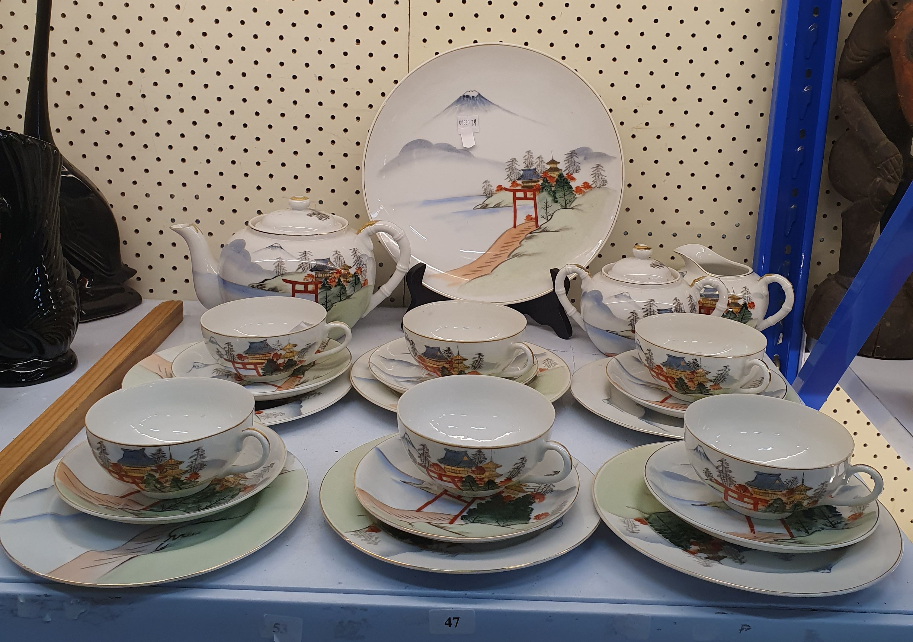 47 · A HANDPAINTED EGG SHELL CHINA JAPANESE TEA SET