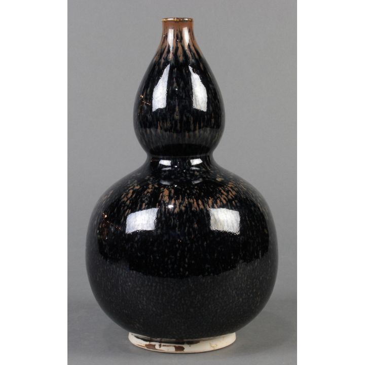 Chinese Oil Spot Glazed Double Gourd Vase