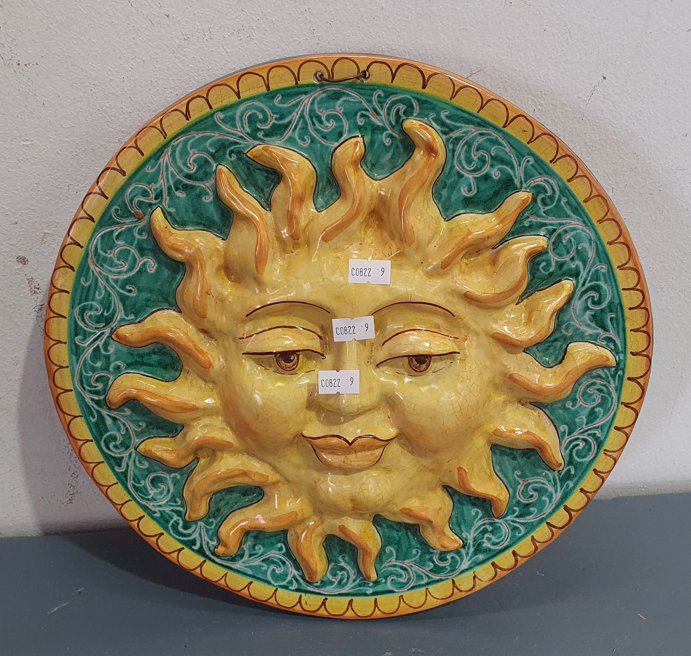 A Glazed Circular Wall Hanging