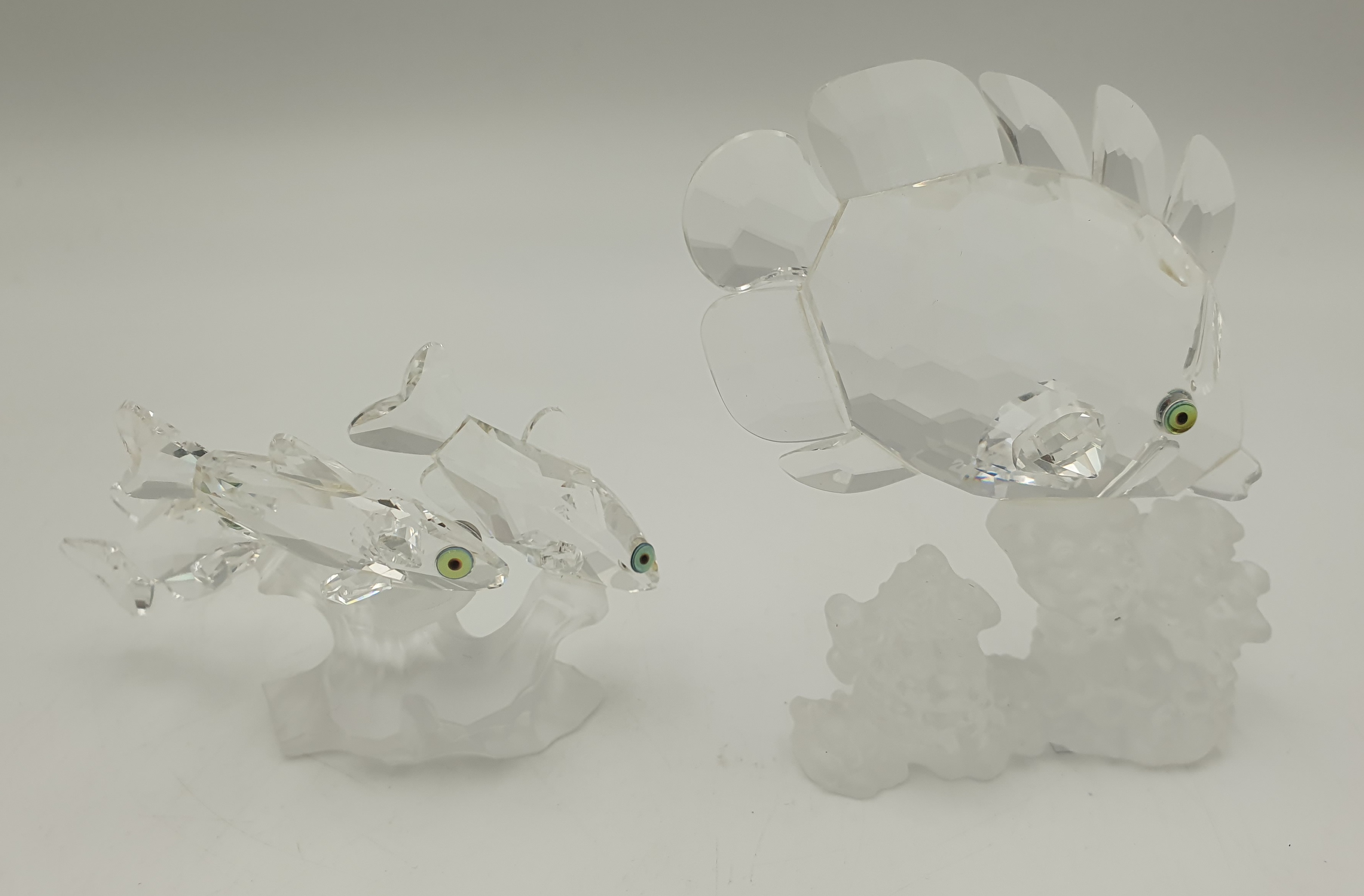 547 · TWO SWAROVSKI CRYSTAL FISH FIGURES