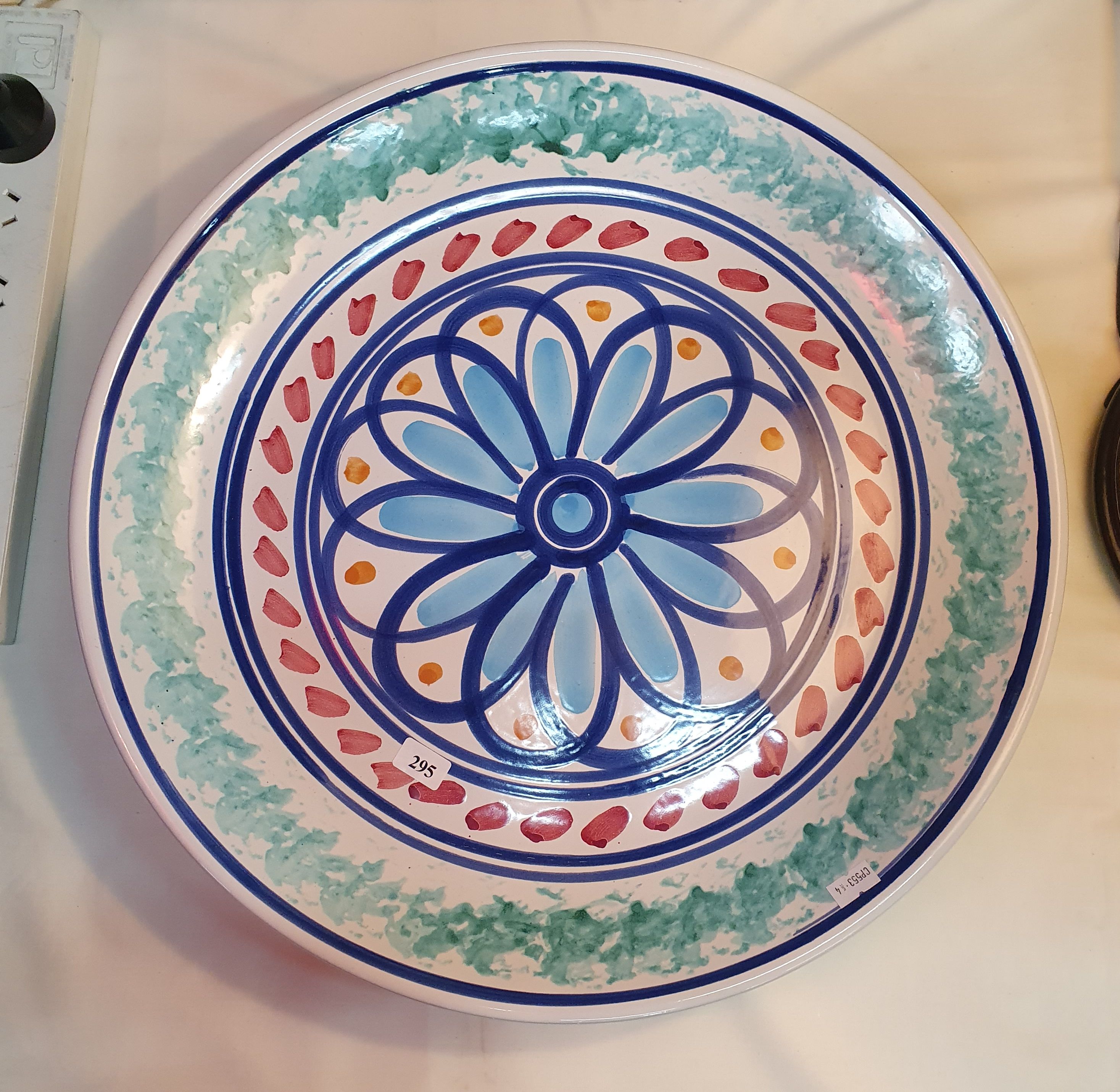 295 · AN ITALIAN HANDPAINTED LARGE CHARGER