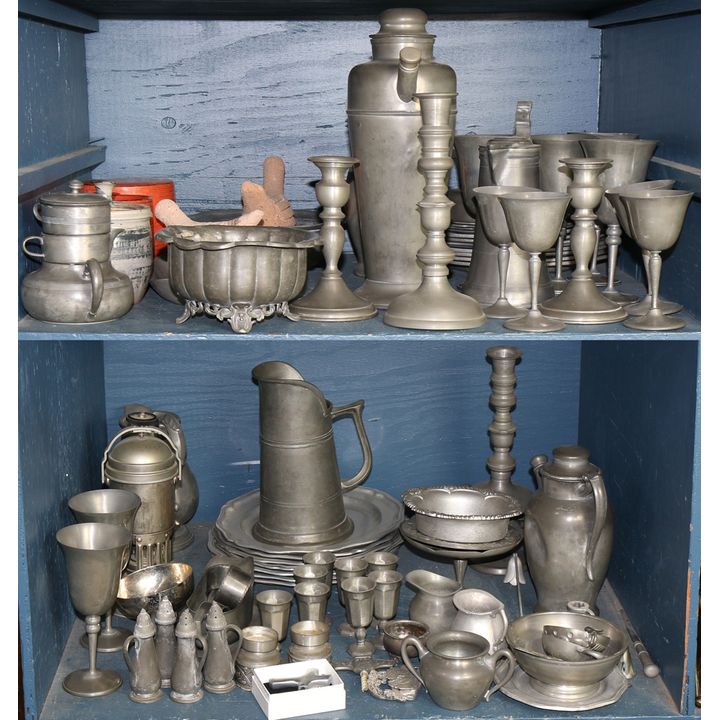 Early continental and American pewter table articles