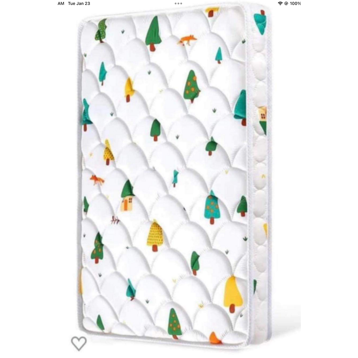 Vibe Bear Soft Memory Foam Mini Crib Mattress 38"x26"x3"