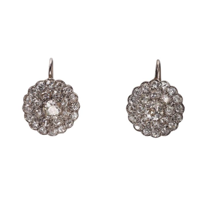 Platinum Gold 4.00ctw Diamond Earrings