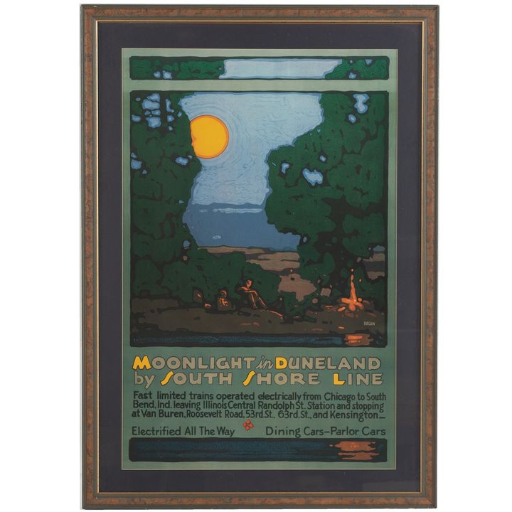 After Leslie Ragan. "Moonlight in Duneland," poster