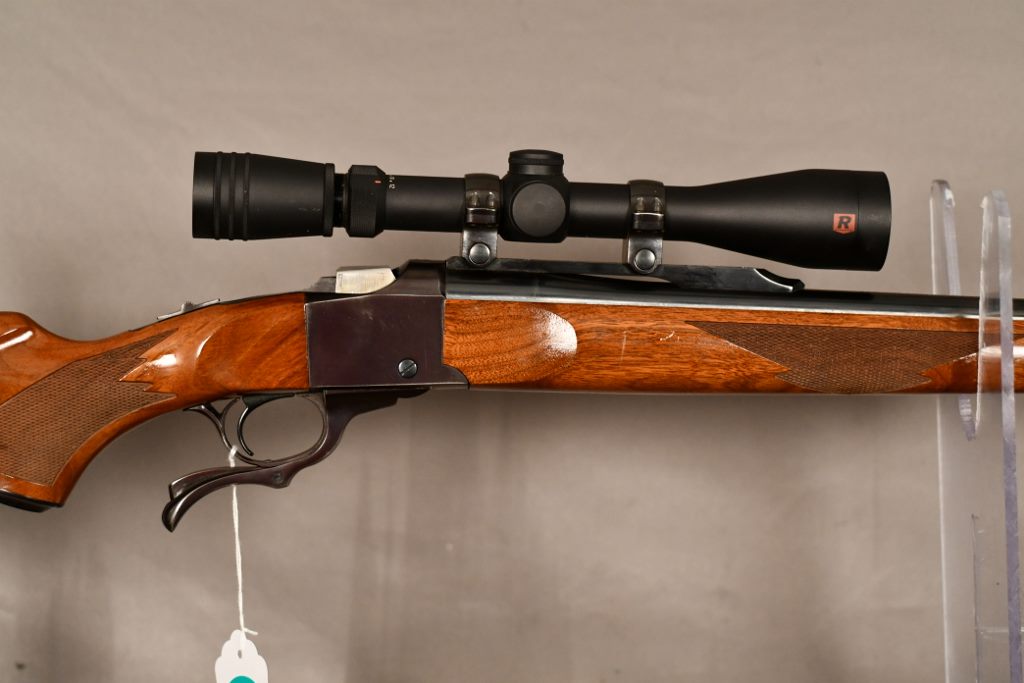 Ruger No.1 Custom, .338 Ultra mag. cal. single shot rifle, Blue, 26 ...