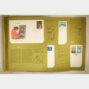 4-1ST DAY COVERS ON INFO CARDS: YUGOSLAVIA,