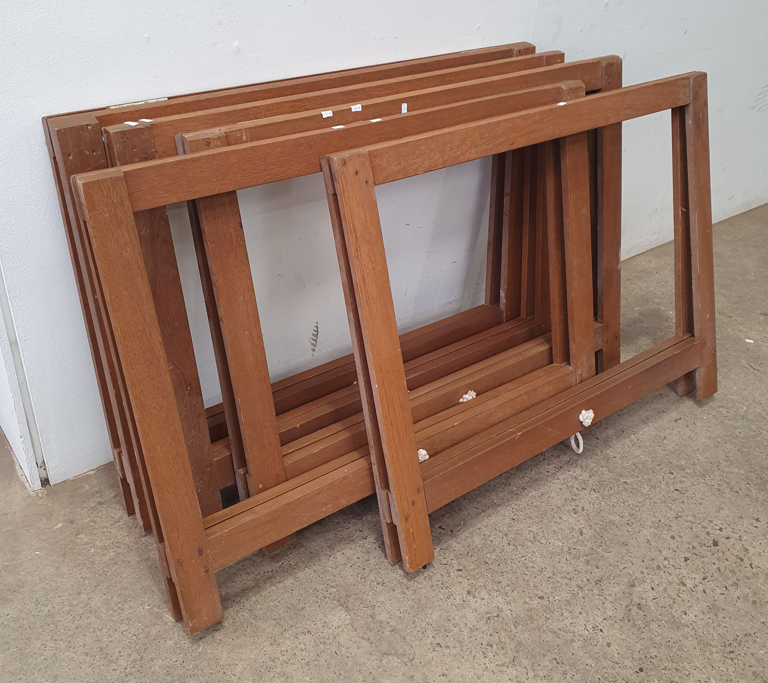 1301 · A SET OF FIVE TRESTLE LEGS