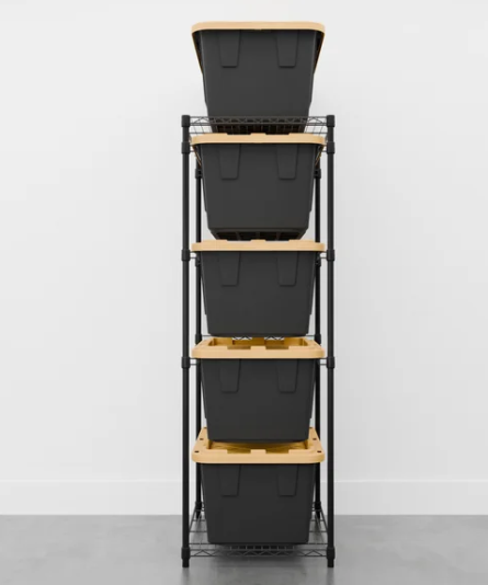SAFERACKS Storage Bin Rack, 5 Tote Capacity, Unused, Rack ONLY | Bid Venues