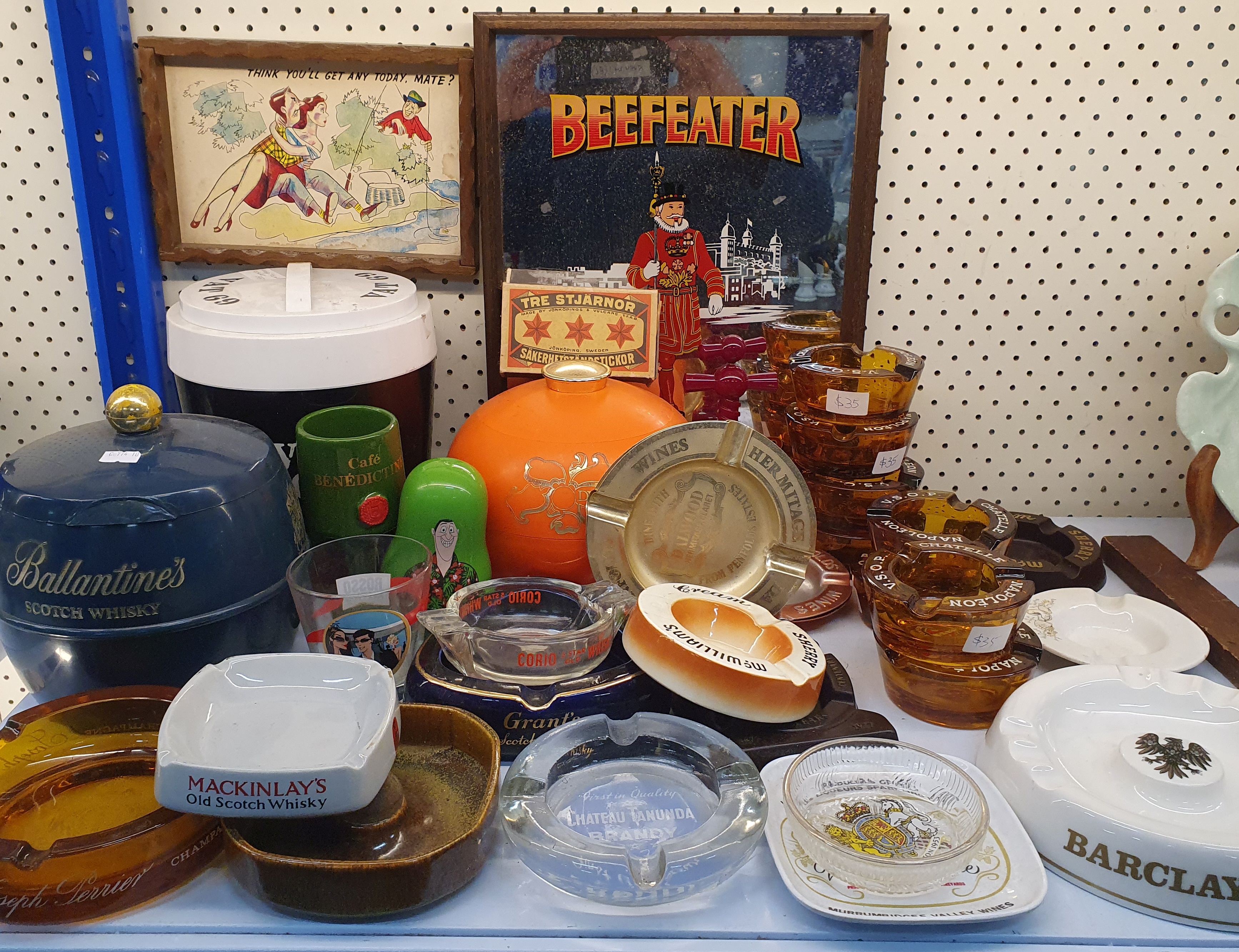 14 · A GROUP OF ADVERTISING BARWARE