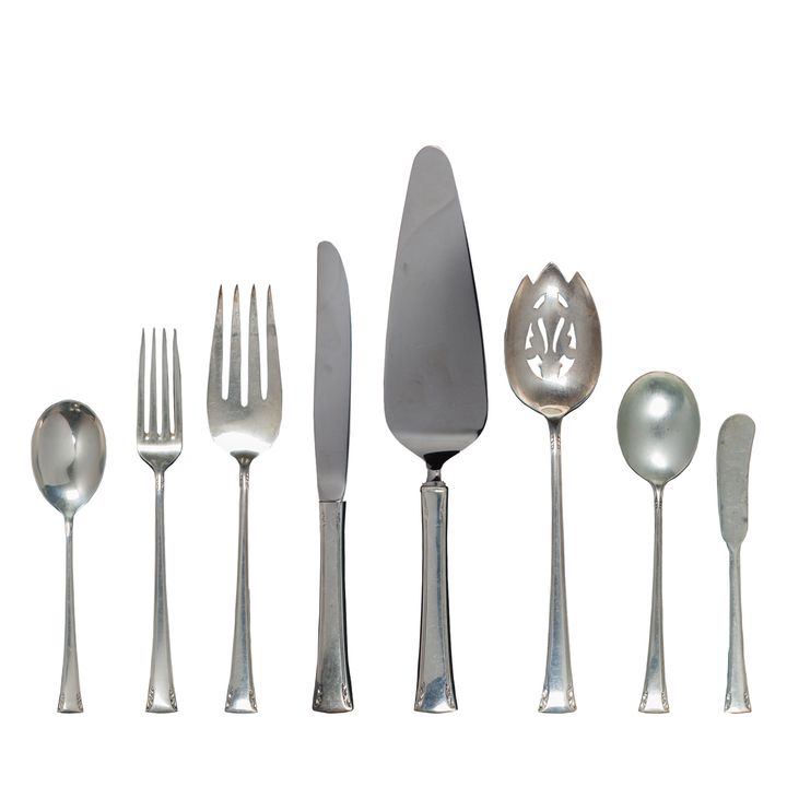 An International Serenity sterling flatware service [90 total]