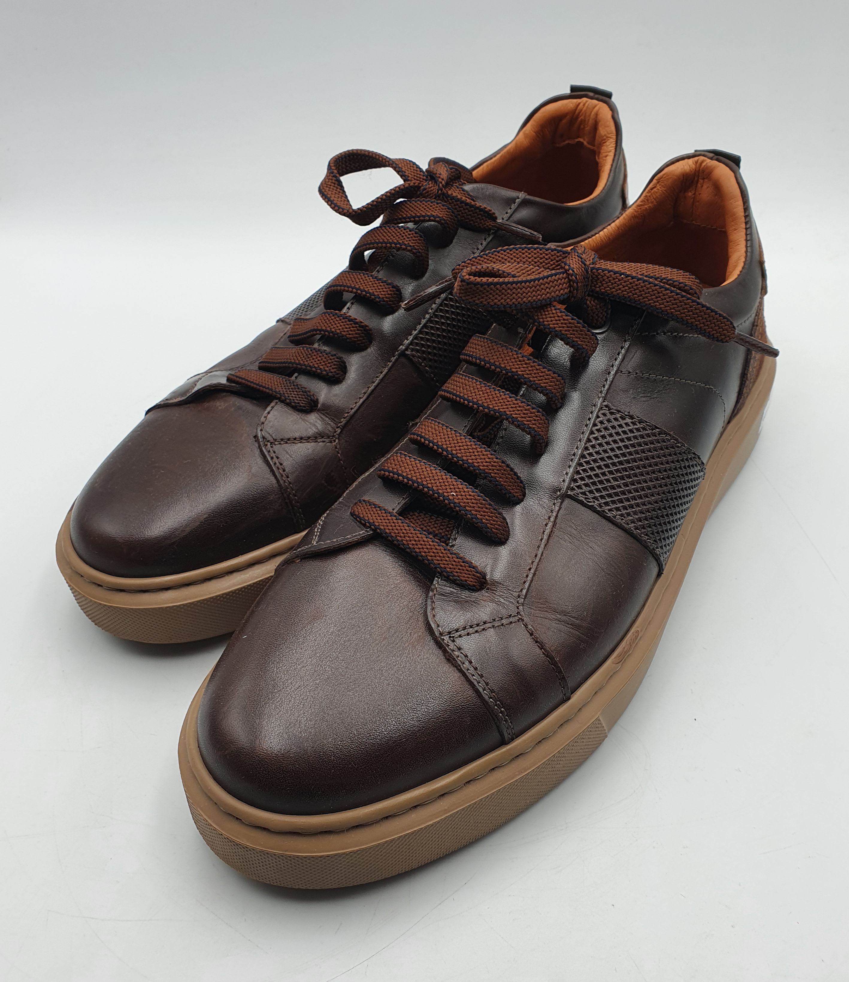 207 · A PAIR OF MENS CHIARUGI (MADE IN ITALY) LEATHER SHOES SIZE 43
