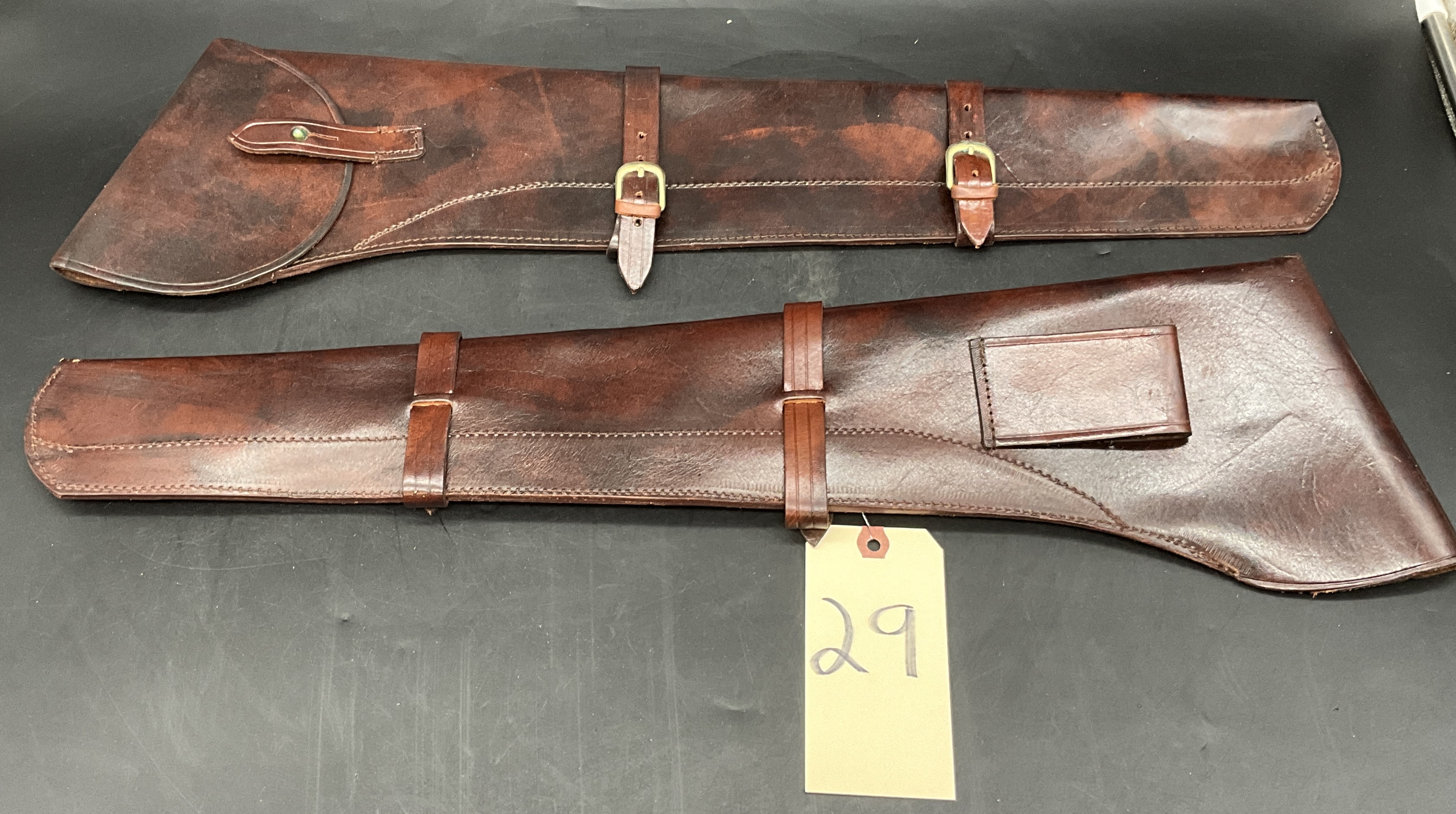 PR LEATHER RIFLE POUCHES/SCABBARDS Teel Auctions